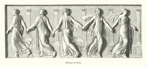 女孩跳舞，古希腊（雕刻）。 作者 德国学校