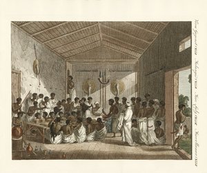 阿比西尼亚虎之拉斯的大型座谈会（彩色版画） 作者 German School