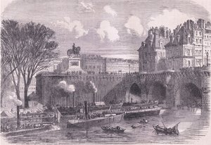 塞纳河上的炮艇，卡塞尔公司出版的法德战争卡塞尔历史，约 1890 年（石版印刷） 作者 德国学校