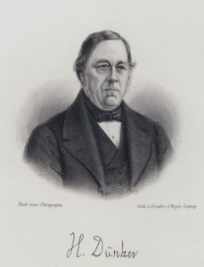 海因里希·杜恩策 (Heinrich Duentzer)，德国语言学家和文学史学家（版画） 作者 德国学校
