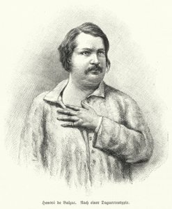 Honore de Balzac，法国小说家和剧作家（石版画） 作者 德国学校