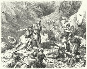 Hostile reception for the Phoenicians at Tarsus (engraving) 作者 German School