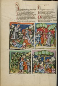 来自Weltchronik的照明33女士。 135v，c.1400-10（蛋彩，金银漆，羊皮纸上的墨水） 作者 德国学校