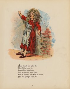 Die Struwwel-Liese》插图（彩色石版画） 作者 德国学校