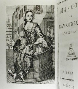 Margot la Ravaudeuse》（1750）的插图，作者是M. de M.（Louis Charles Fougeret de Monbron 1706-1761），1777年出版（雕刻）（黑白照片）。 作者 德国学校
