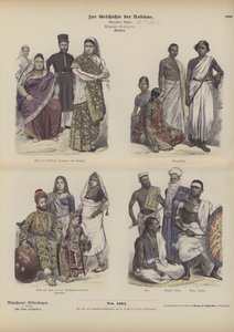 Indian and Asian dress (coloured engraving) 作者 德国学校
