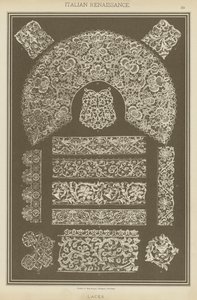 意大利文艺复兴时期，蕾丝（彩色石版画） 作者 德国学校