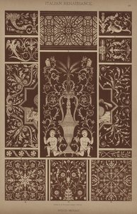 意大利文艺复兴时期，木马赛克（彩色石版画） 作者 德国学校