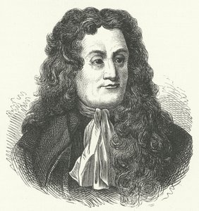 Jean de la Fontaine，法国寓言家（雕刻）。 作者 德国学校