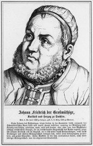 Johann Friedrich der Crokmuthige, Kurfurst und Herzog zu Sachsen (engraving) 作者 德国学校