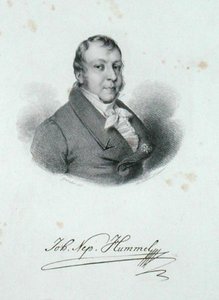 约翰-内波穆克-胡默尔（1778-1837）（雕刻）。 作者 德国学校