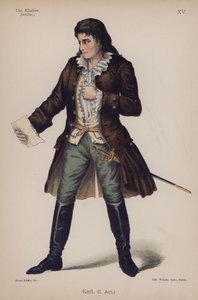 Karl，来自 Die Rauber（强盗） by Friedrich Schiller（彩色石版画） 作者 德国学校