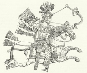 马背上的波斯国王佩罗兹一世 (雕刻) 作者 德国学校