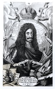 利奥波德一世（1640-1705），匈牙利国王和神圣罗马帝国皇帝，由Philipp Kilian雕刻（1628-93） 作者 德国学校