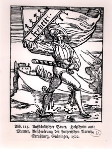 自由，农民起义的插图，1522年 作者 德国学校