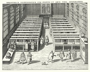 莱顿大学图书馆（版画） 作者 德国学校