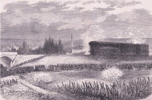 Locomotive batteries in action, Cassells History of the War between France and Germany published by Cassell and Company Limited, c.1890 (litho) 作者 德国学校