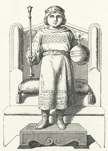 圣子路易，东法兰克最后一任加洛林国王（版画） 作者 德国学校
