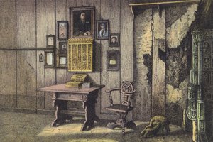 瓦特堡的卢瑟斯厅（chromolitho）。 作者 德国学校
