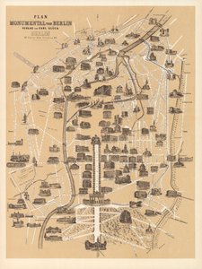 柏林地图，由Carl Glueck Verlag出版，柏林，1860年