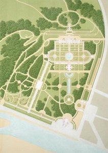 维尔腾堡国王纪尧姆的住宅和花园地图，1860年出版 作者 德国学校