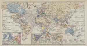 世界航线的地图 作者 德国学校