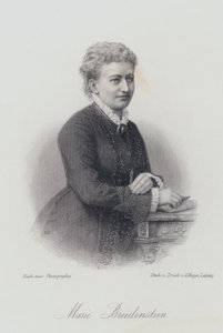 Marie Breidenstein，德国钢琴家、歌手和歌唱教师（雕刻）。 作者 德国学校