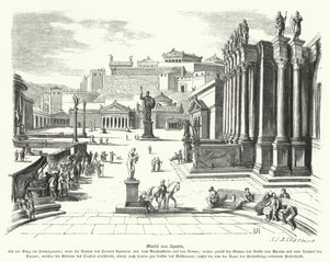 Market of Sparta, Ancient Greece (engraving) 作者 德国学校