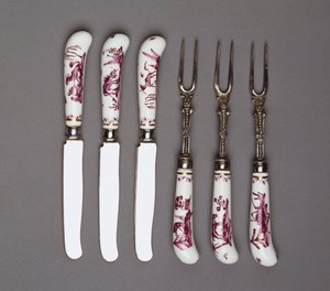 Meissen刀叉手柄，约1735年（瓷） 作者 德国学校