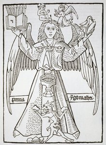 来自Ars Memorandi的记忆图，c.1470，（转载于1883年），在19世纪末出版的魔术史中有所体现 作者 德国学校