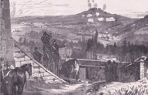 被围困期间的瓦莱里安山，卡塞尔公司出版的《法德战争史》，约1890年（平版）。 作者 德国学校