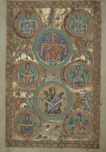 卡扎特女士。 1207 IV，fol.11v基督的生活，根据圣马太福音，来自普沃茨克大教堂的Evangeliarium，c.1075 作者 德国学校