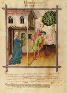 MS 9333 fol.96v人呕吐，从健康Tacuinum 作者 德国学校