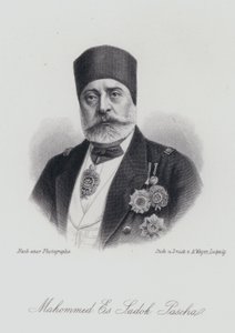 穆罕默德三世 as-Sadiq，突尼斯的贝伊（雕刻） 作者 德国学校