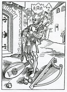 从亚历山大·巴克莱（Alexander Barclay）的“愚人之船”（The Ship of Fools）英文译本中的插图来看，这是1874年出版的一本版本。 作者 德国学校