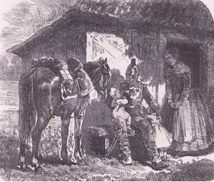 开战，《卡塞尔法德战争史》，由卡塞尔有限公司出版，约1890年（石印）。 作者 德国学校