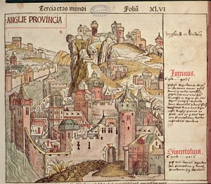 旧伦敦，纽伦堡纪事报，Hartmann Schedel（1440-1514）1493 作者 德国学校