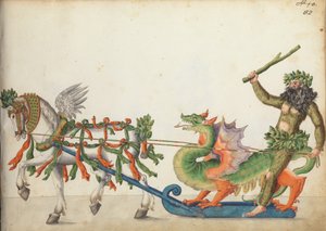 选美雪橇游行，c.1640 作者 德国学校