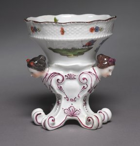 Sulkowsky服务处的一对盐，制造商，德国迈森瓷器厂，1735-1756年 作者 德国学校