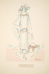 Pariser Platz, Summer outfit by Hammer, from Styl, pub.1922 (pochoir print) 作者 德国学校