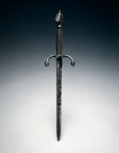 招架匕首，约1600年（带钢丝握把的钢制） 作者 德国学校