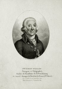 彼得·西蒙·帕拉斯。 (1741 – 1811)（线雕） 作者 德国学校