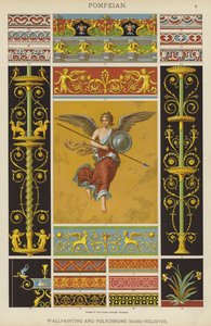Pompeian, Wallpainting and Polychrome Basso-Relievos (colour litho) 作者 德国学校