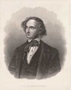 菲利克斯门德尔松的肖像（1809-47） 作者 德国学校