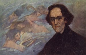 Giacomo Meyerbeer的肖像 作者 德国学校