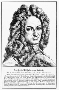 Gottfried Wilhelm Leibniz的肖像（1646-1716） 作者 德国学校