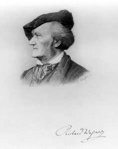 Richard Wagner（1813-83）德国作曲家的肖像，由Robert Reyher（1838-77）雕刻