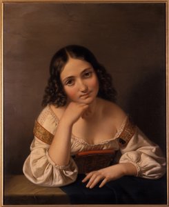 一名年轻女子的画像，1801-1900 作者 德国学校