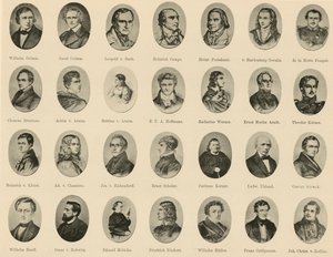 来自 Ritter vom Deutschen Geiste (litho) 的著名德国人肖像 作者 德国学校