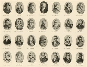 Portraits of famous Germans from Ritter vom Deutschen Geiste (litho) 作者 德国学校
